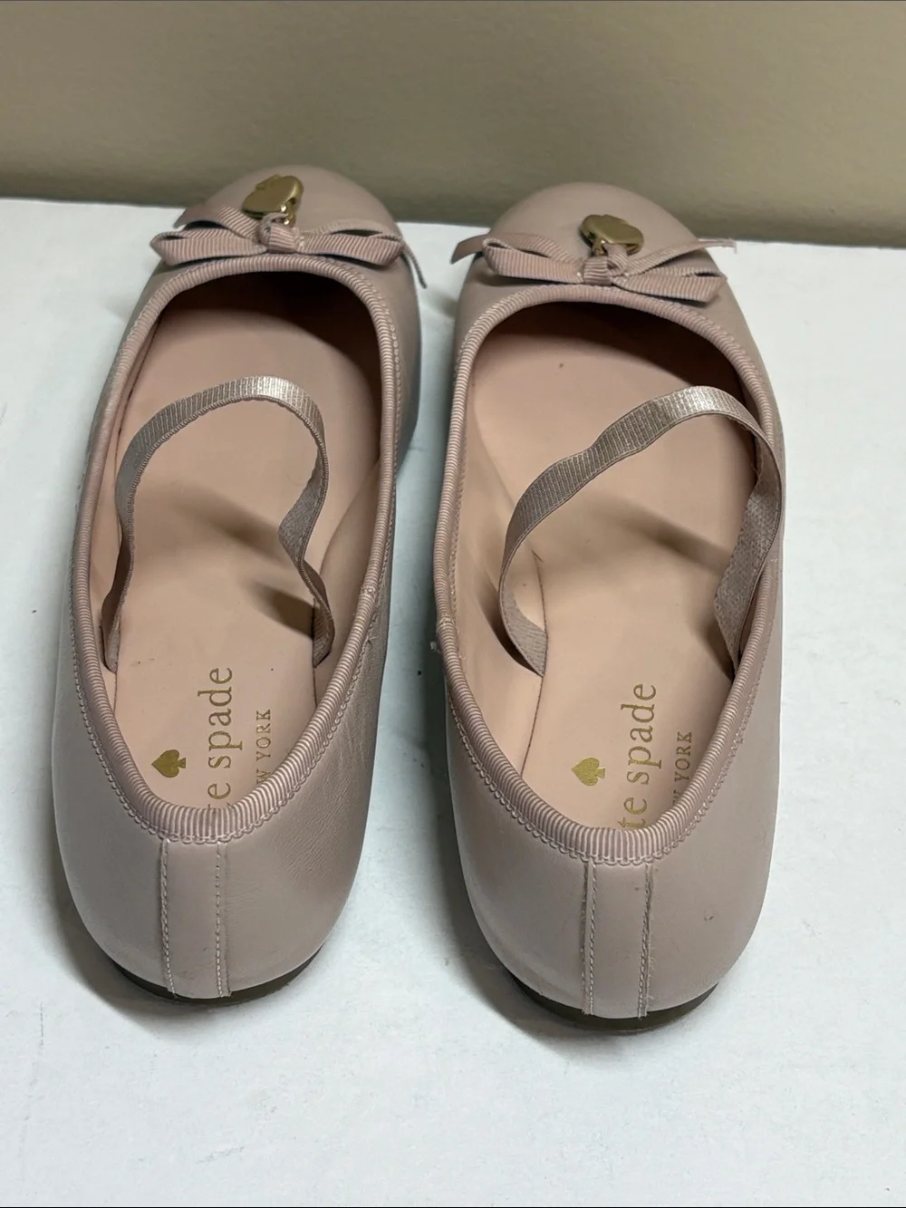 kate spade Amora Blush Pink Ribbon Ballet Flat, 5.5